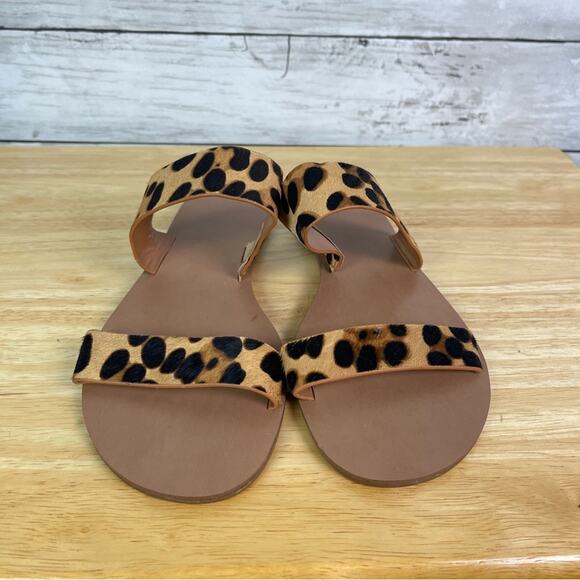 J Crew Factory Calf Hair Slip On Sandal Size 7 - Picture 3 of 6